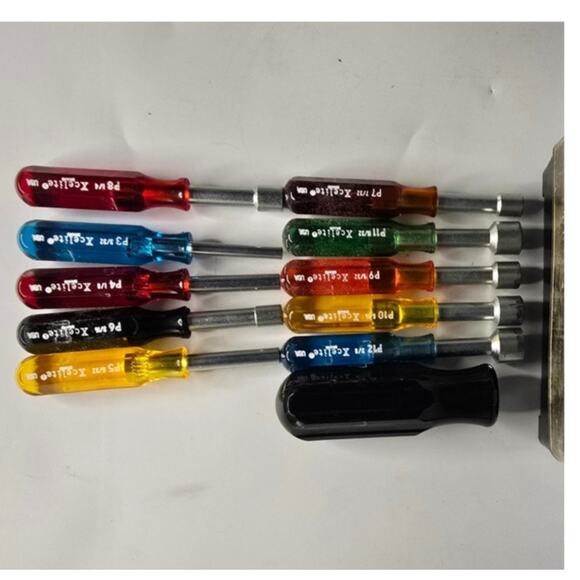 Xcelite PS-120 Nut Driver 11 Piece Set Torque Amplifier TA-2 Made USA Nice Shape - Picture 3 of 5